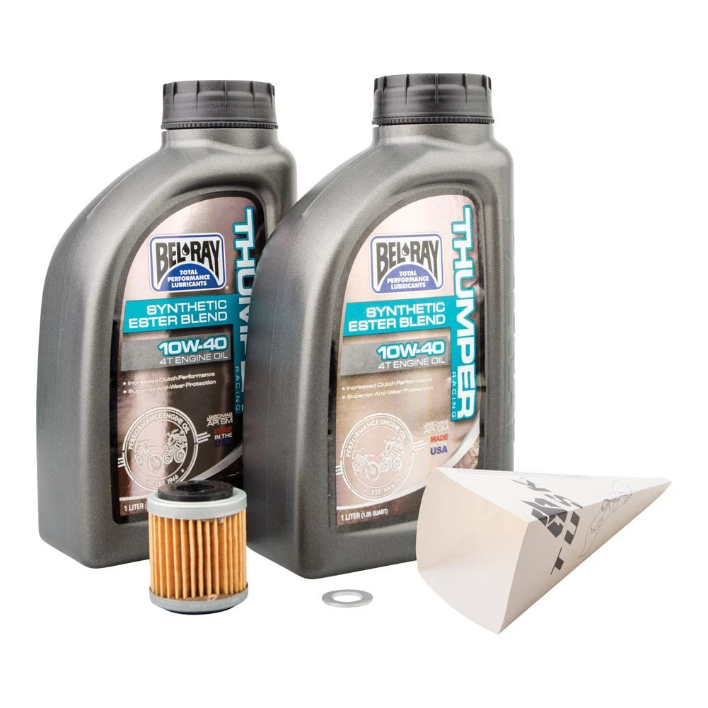 4X Tusk 4-Stroke Oil Change Kit for Bel-Ray Thumper 10W-40 (1529860577)