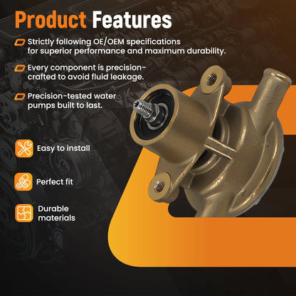 Water Pump for Yanmar 2GM 3GM (20LCR7, 128377-42500, 10-24509-02)