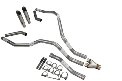Dual Exhaust Y Pipe for Nissan Titan (2004–2006) 2.5 Inch Slash Clamp Tip