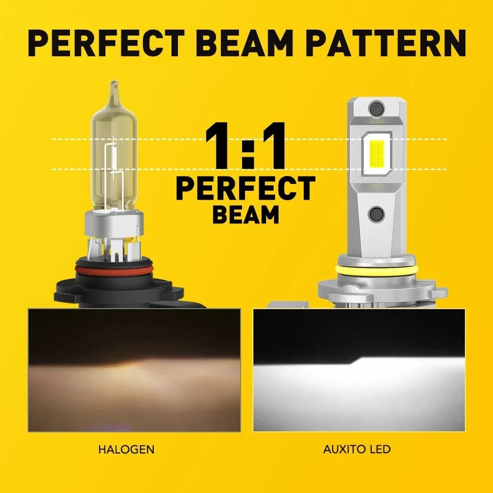 Set of 2 9006 9005 LED Headlight Bulbs Kit 6500K 120000LM High/Low Beam