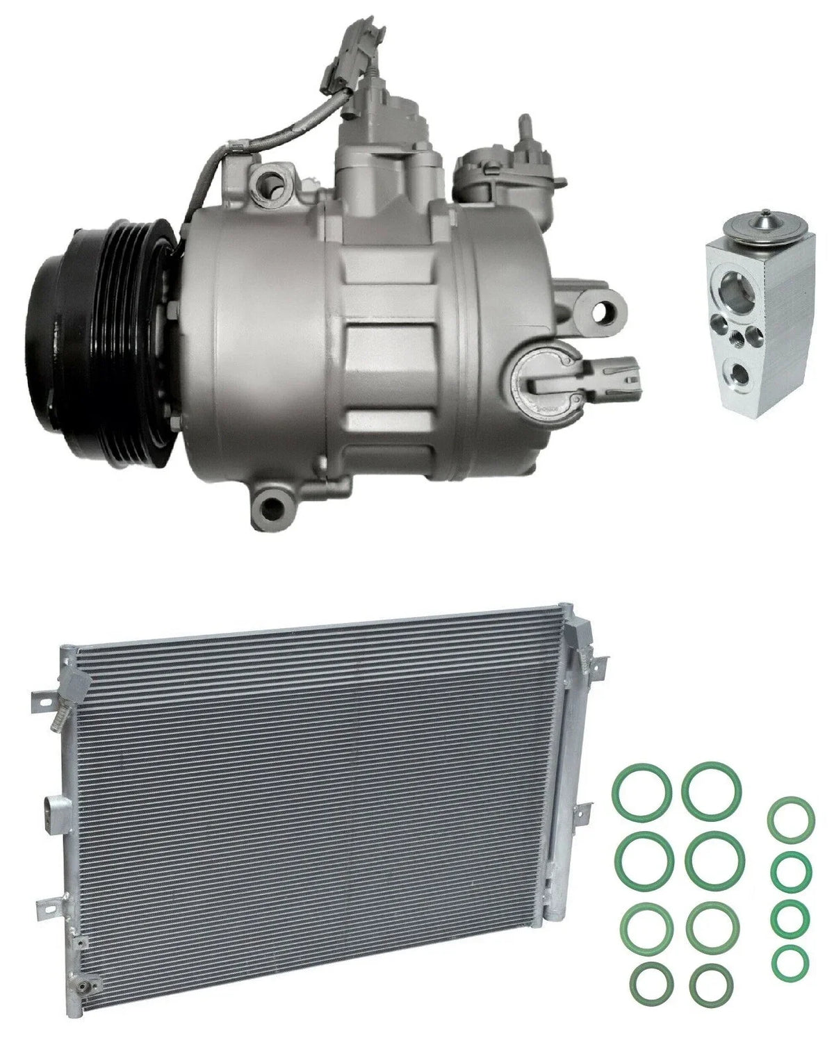 AC Compressor Kit With Condenser For Ford Edge 2.0L (2017–2018)