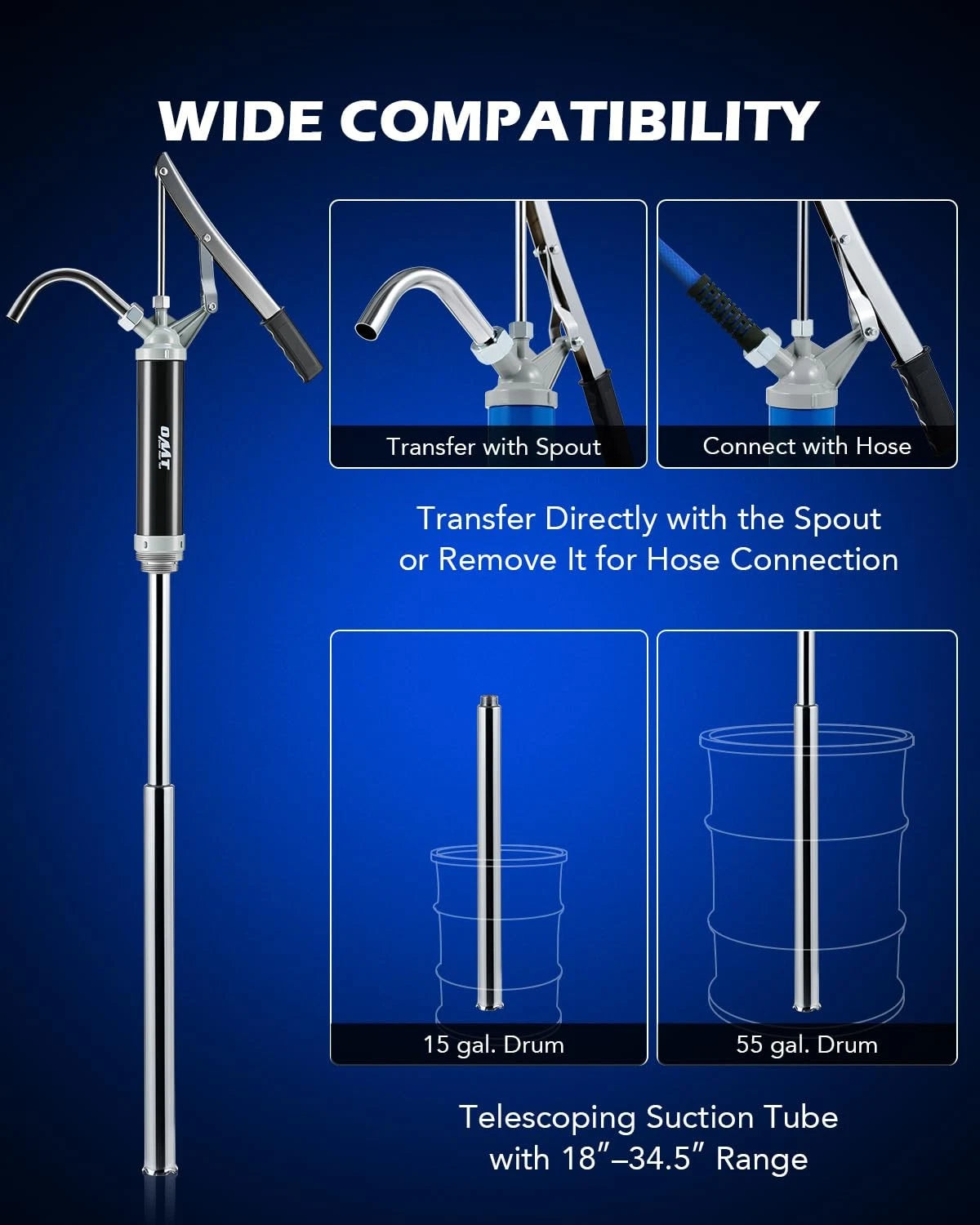 55 Gallon Drum Pump for Lever Action (No Part Numbers Supplied)