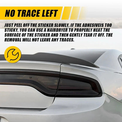 Tail Light Tint Overlays for Dodge Charger (2015–2022) - Smoke Black