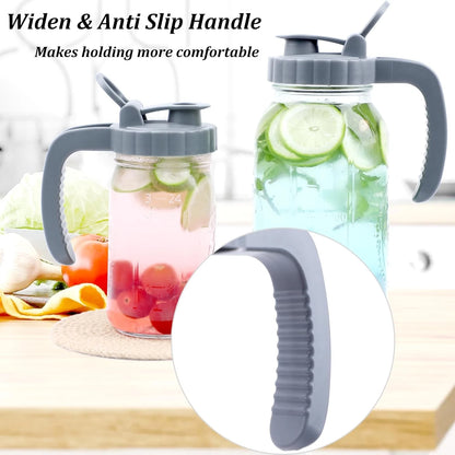 32 OZ Glass Pitcher with Pour Spout for Mason Jar (No Part Numbers)