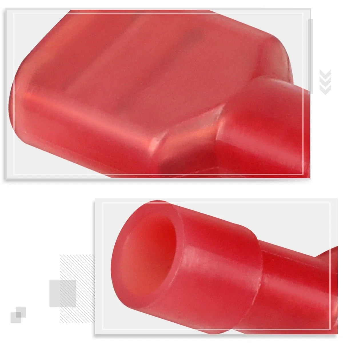 Set of 100 Crimp Style Female Spade Quick Disconnect Adapters for (16-22 AWG)