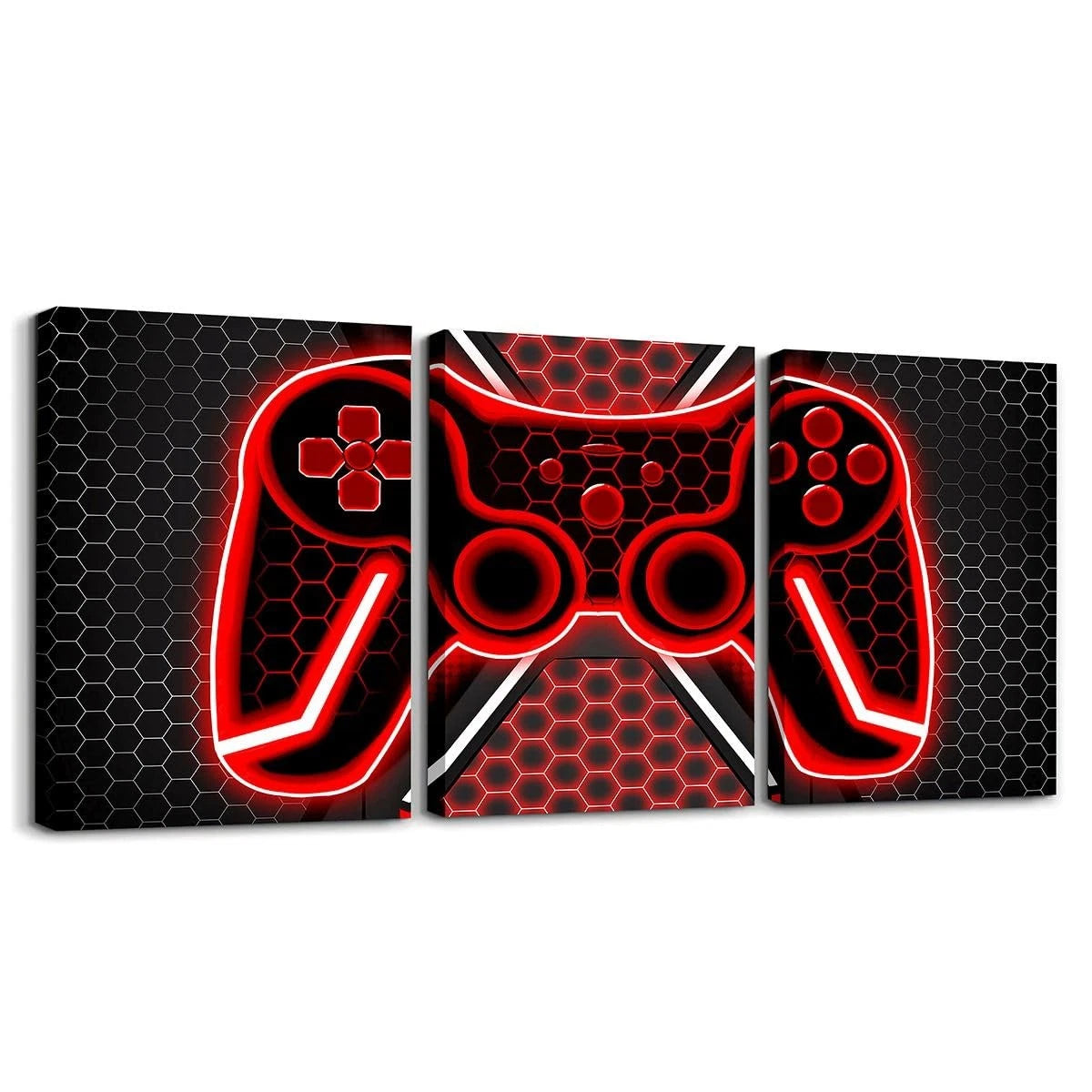 3 Piece Gamer Canvas Wall Art 12" x 16" for Picture Wall Decor