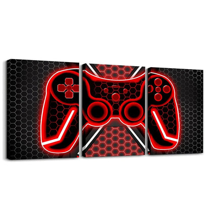 3 Piece Gamer Canvas Wall Art 12" x 16" for Picture Wall Decor