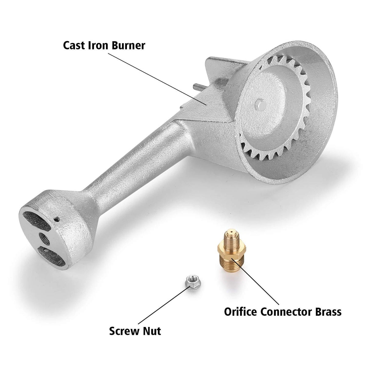 High Pressure Propane Cast-Iron Round Burner Head with Brass Fitting