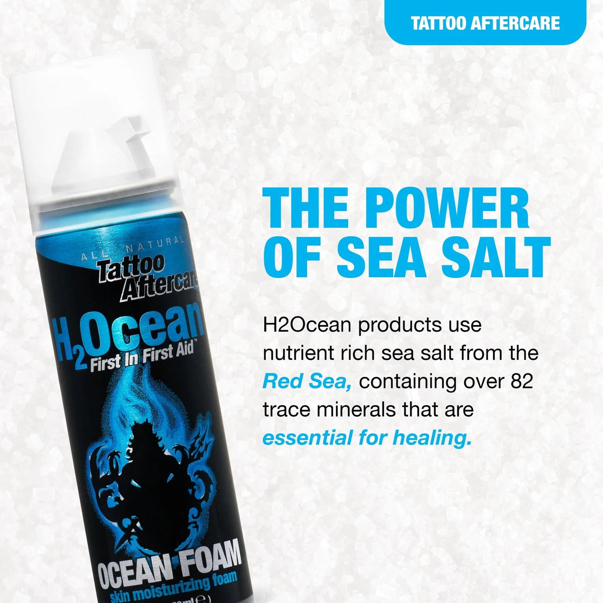 H2Ocean Ocean Foam Tattoo Aftercare for (Water Based, 2 oz)