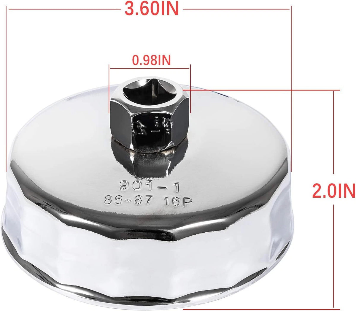 2X Oil Filter Wrench for BMW (For00879) 86mm Cartridge Style Chrome