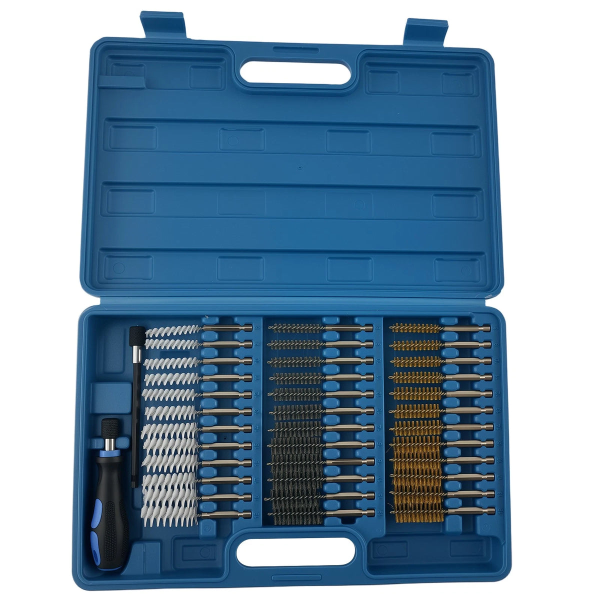 36pcs Steel Wire Brush Set for Drill Cleaning (8-19mm Hex Shank)