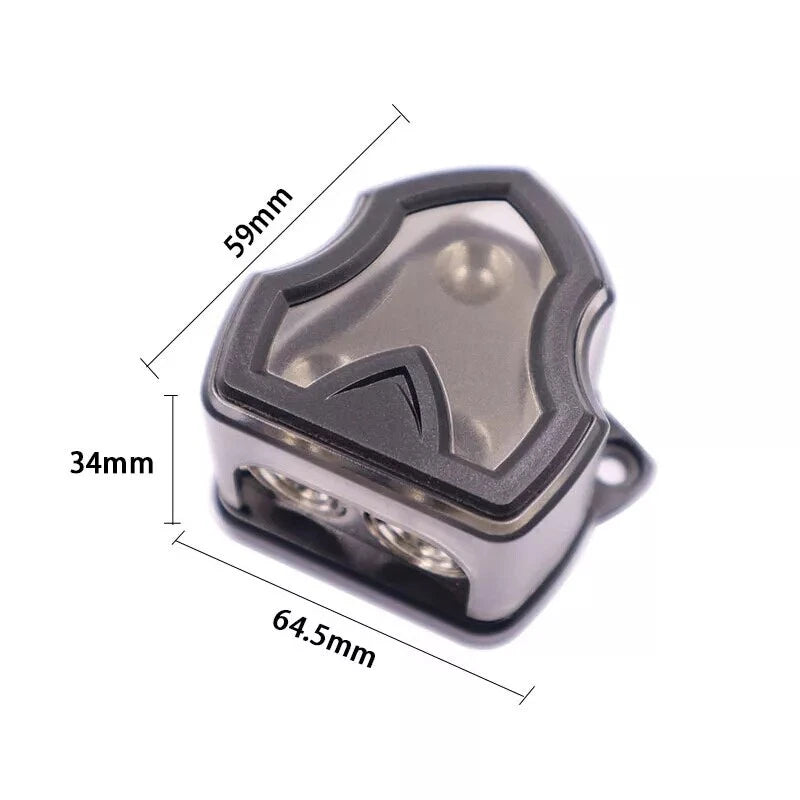 2-Way Power Ground Distribution Block ANL Fuse Holder for Automotive