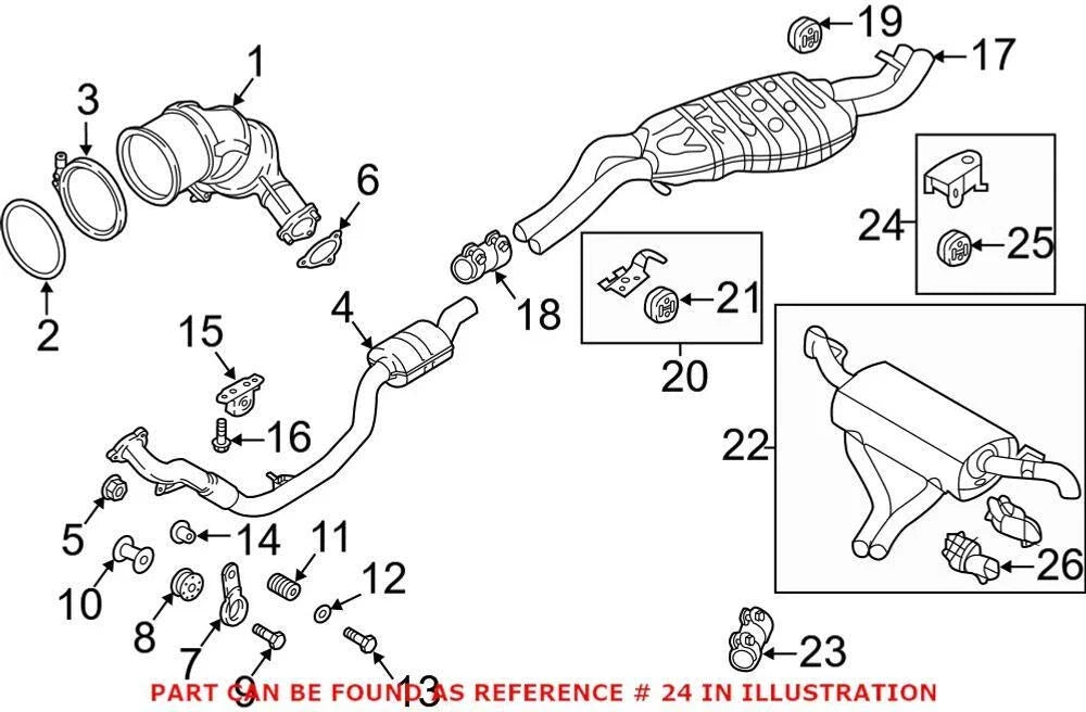 Exhaust System Hanger Bracket 80A253144D for VW Audi