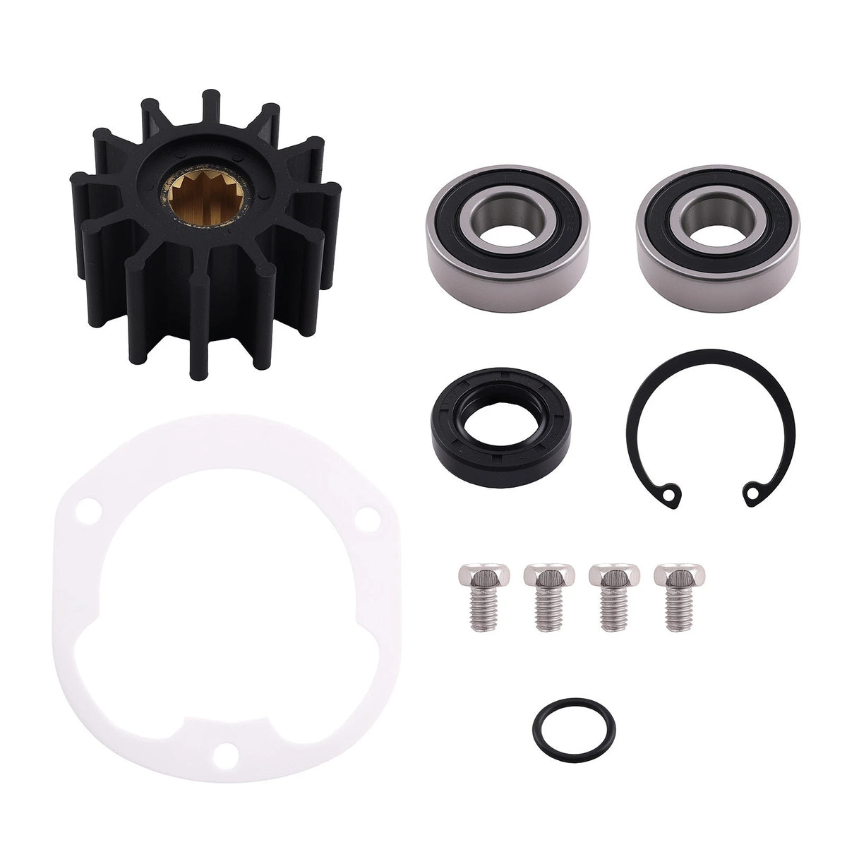 Set of 4 Raw Water Service Kits for Volvo Penta OMC (3851982, 3851623, GW054C)