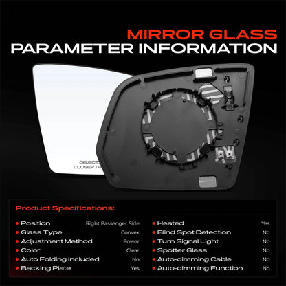 Heated Power Mirror Glass for Mercedes-Benz GL320 GL350 (MB1325105, 1648105219)
