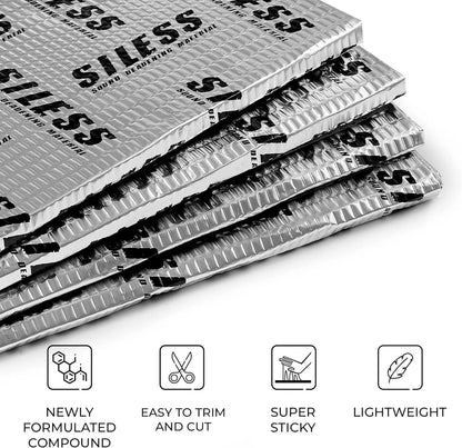 2X Siless 80 Mil Car Sound Deadening Mat for Automotive