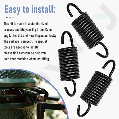 Set of 4 Hinge Springs for Big Green Egg Replacement