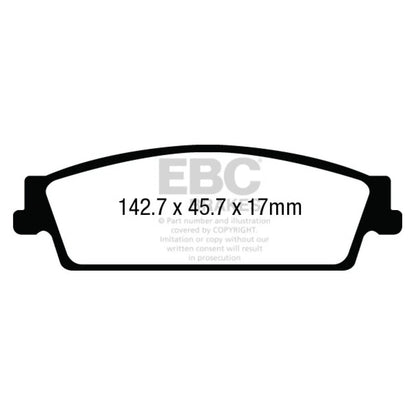 EBC Greenstuff Rear Brake Pads for Chevy Suburban (2015–2018) TLX-ebcDP63022-CL360A72
