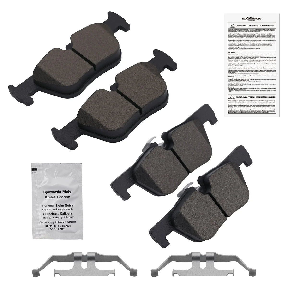 Rear Ceramic Brake Pads Kit for BMW 430i xDrive, 328d xDrive (2014–2020)