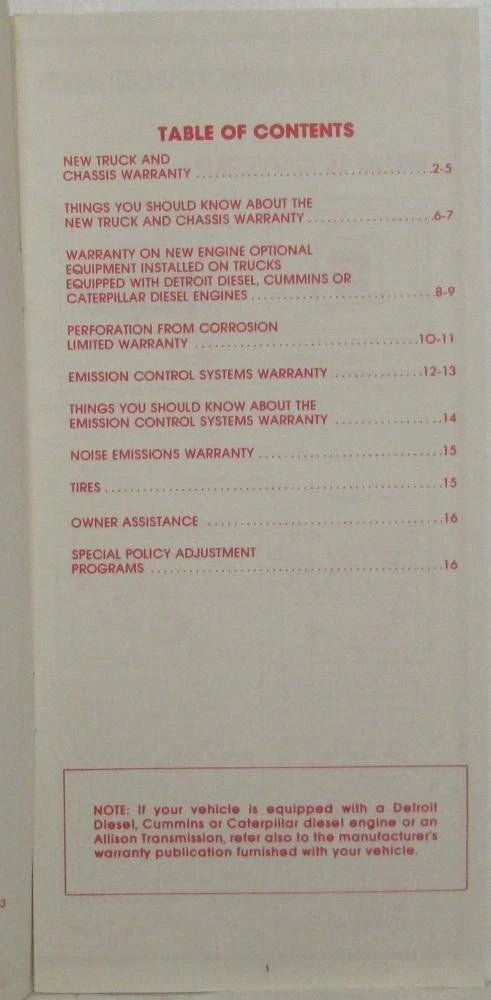1983 GMC Truck 8 thru 9 Series Parts