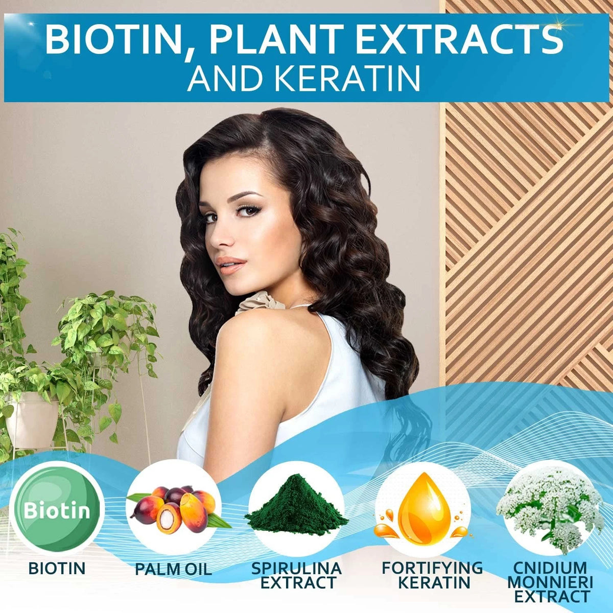 Biotin Shampoo and Conditioner Set (Pack of 2) - Sulfate Free 16 Fl Oz