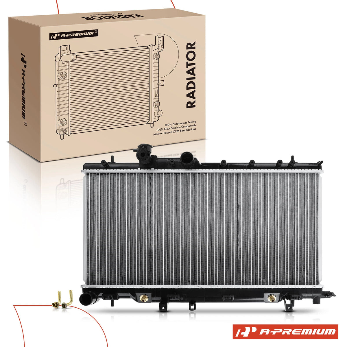 Radiator w/ Trans Oil Cooler for Subaru Impreza (2003–2007), Baja (2004–2006) - 45111FE091, 45111FE111, 45119FE020, CU2703