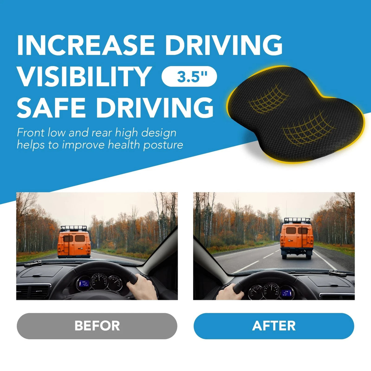 Height Boost Mat for Car Booster Seat Cushion