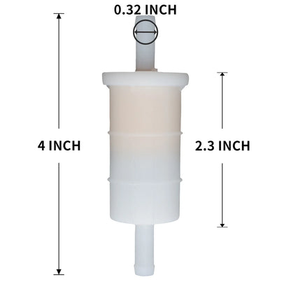 Set of 4 Inline Fuel Filters for Mercury 30-200 HP (816296Q2)