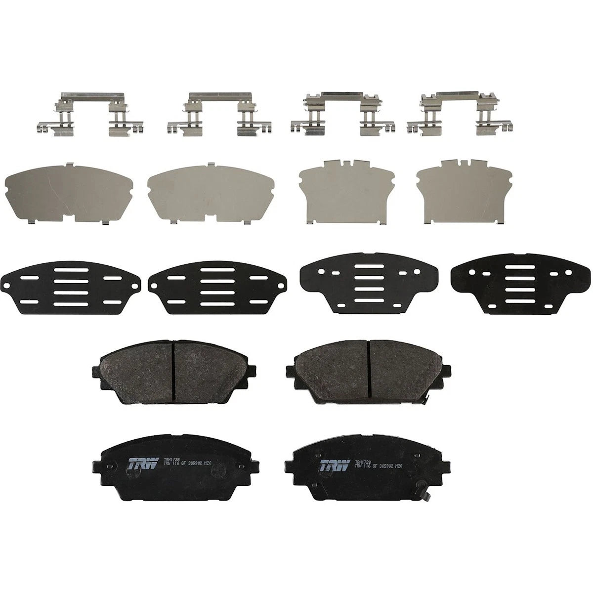 2X TRH1728 Brake Pad Set Front for Mazda CX-3 3 (2014–2020)