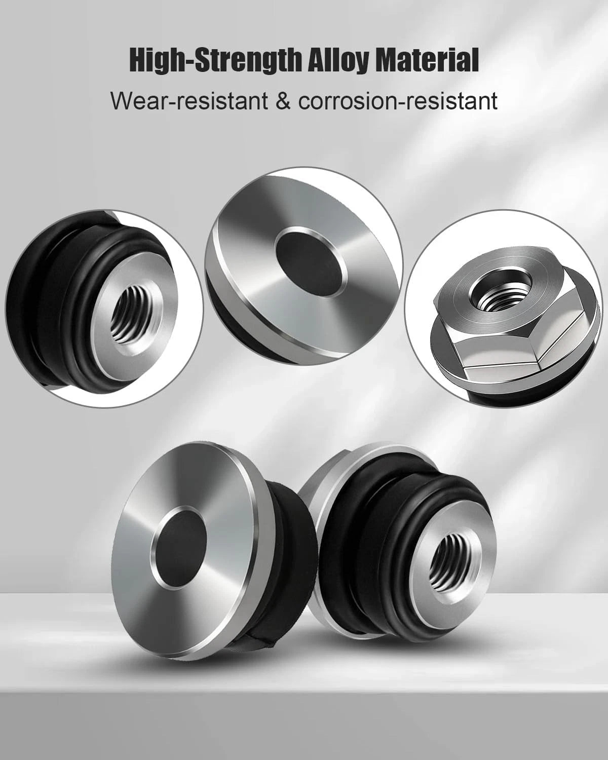 Set of 4 Rack Pinion Bushings for Ford Explorer Flex Taurus (AA5Z-3C716-A, AA5Z-3C716-B)