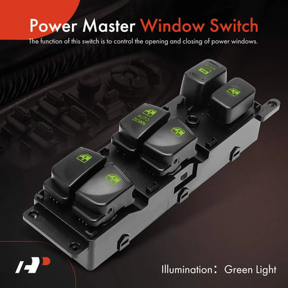 Front Left Power Window Switch for Hyundai Accent (2008–2010) 935701E111, 1S15867, DWS769