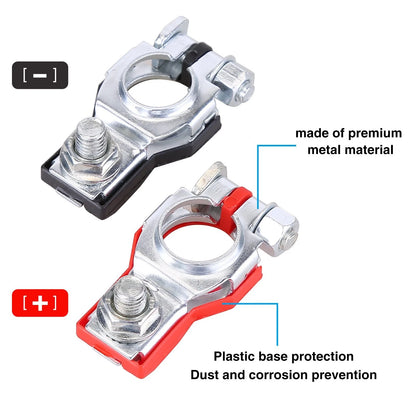 12V Car Battery Terminal Clamp Connectors Positive Negative Release Disconnect