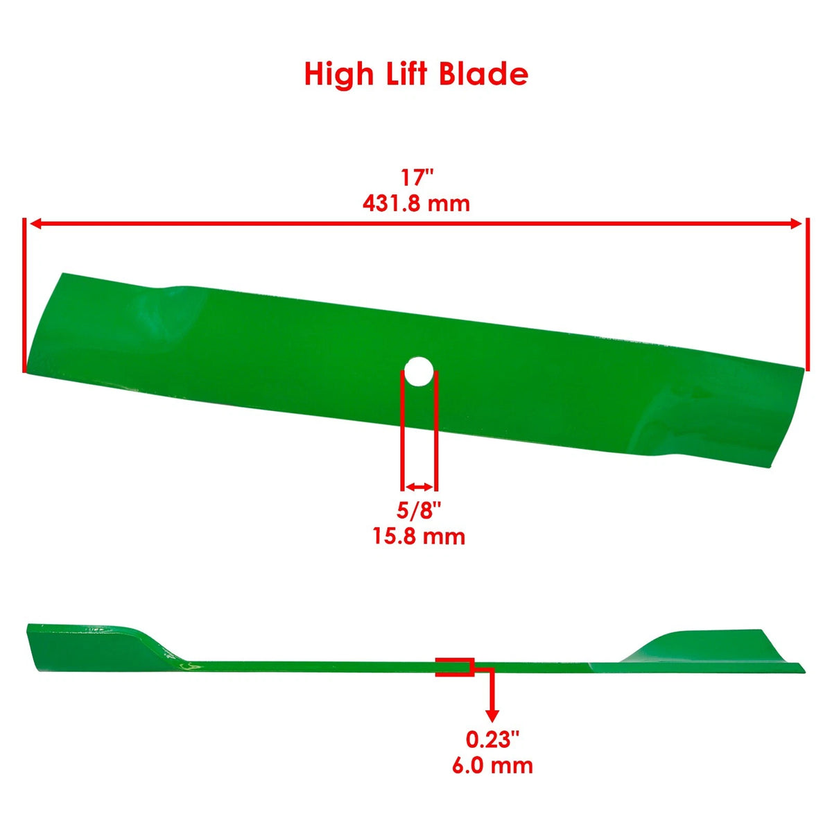 Set of 2 High Lift Blades for Ariens Gravely (MB277 - MD)