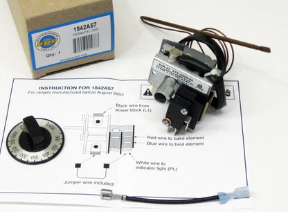 Electric Oven Thermostat Control for Brown Range (1842A57, 1842A057, AP3798818, ER27)