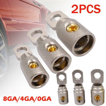 2Pcs Wire Coupler Terminal Butt Connector for Automotive (0-4-8 Gauge)
