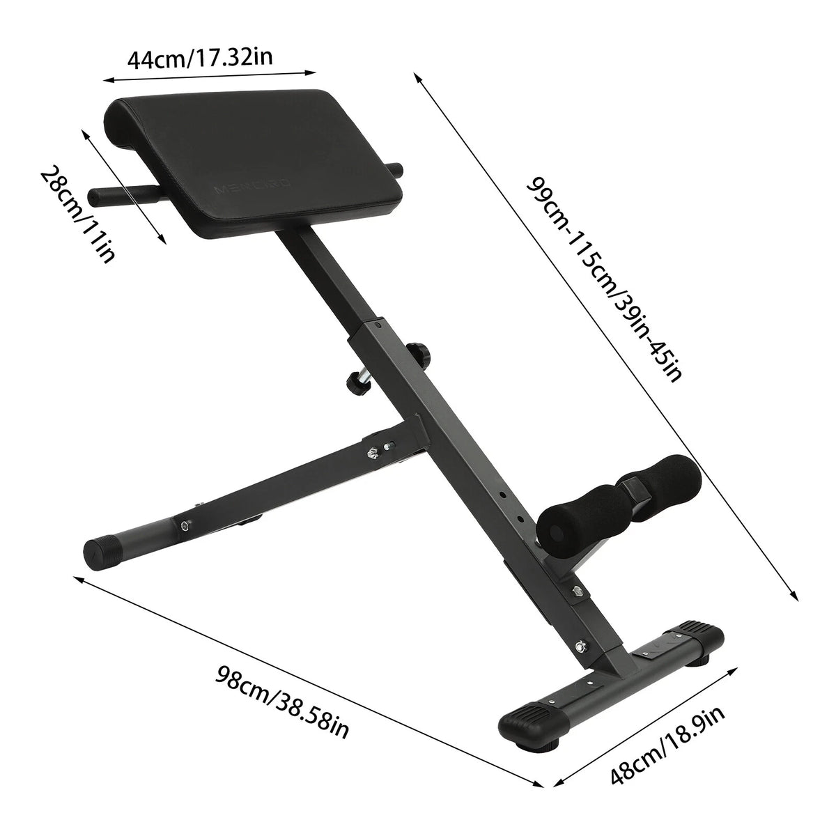 Roman Chair Back Extension Machine for Adjustable Hyperextension