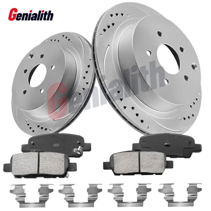 Set of 2 Rear Brake Rotors Ceramic Pads for Nissan Murano Pathfinder INFINITI QX60
