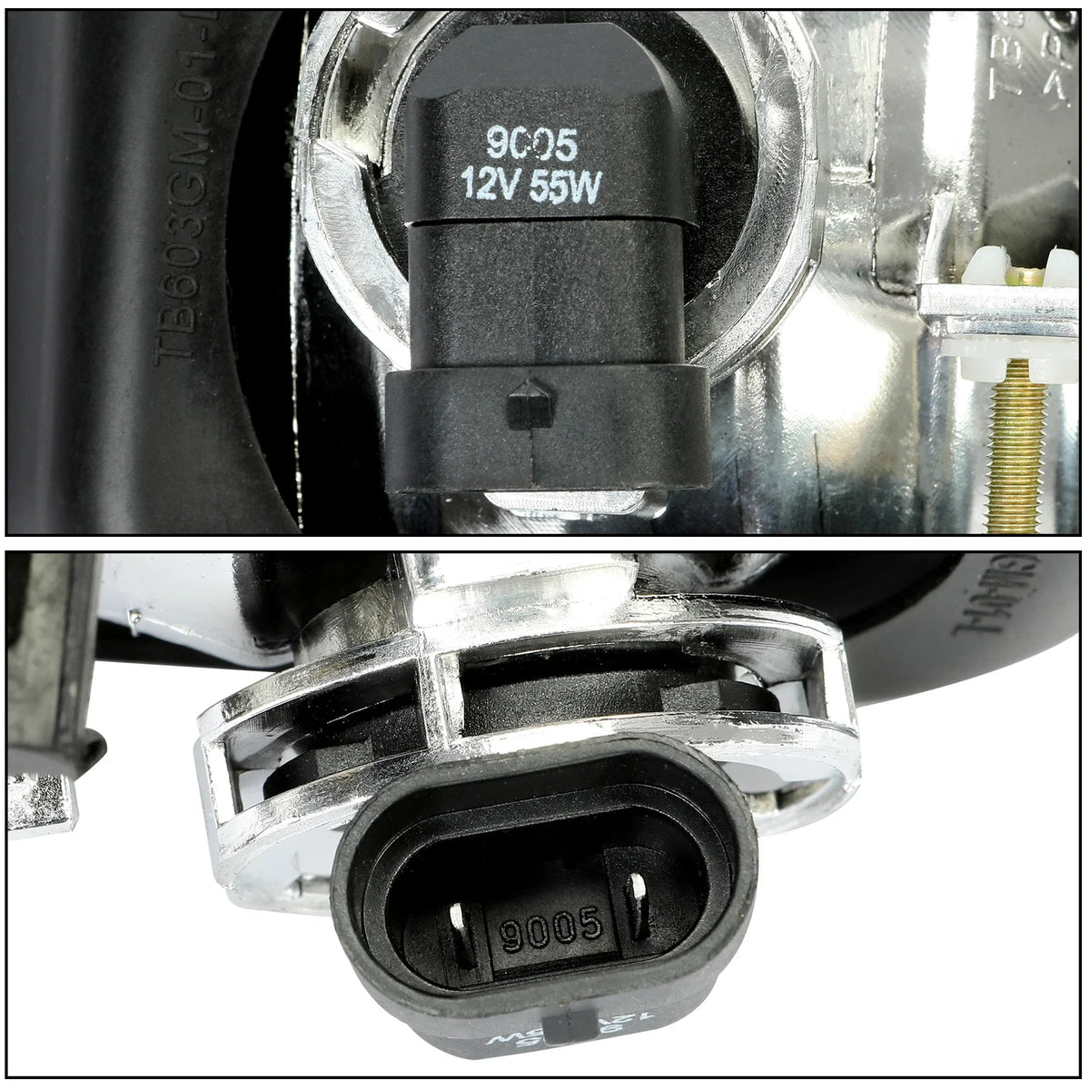 Set of 2 Bumper Fog Lights for Chevy Silverado Avalanche (2003–2006)