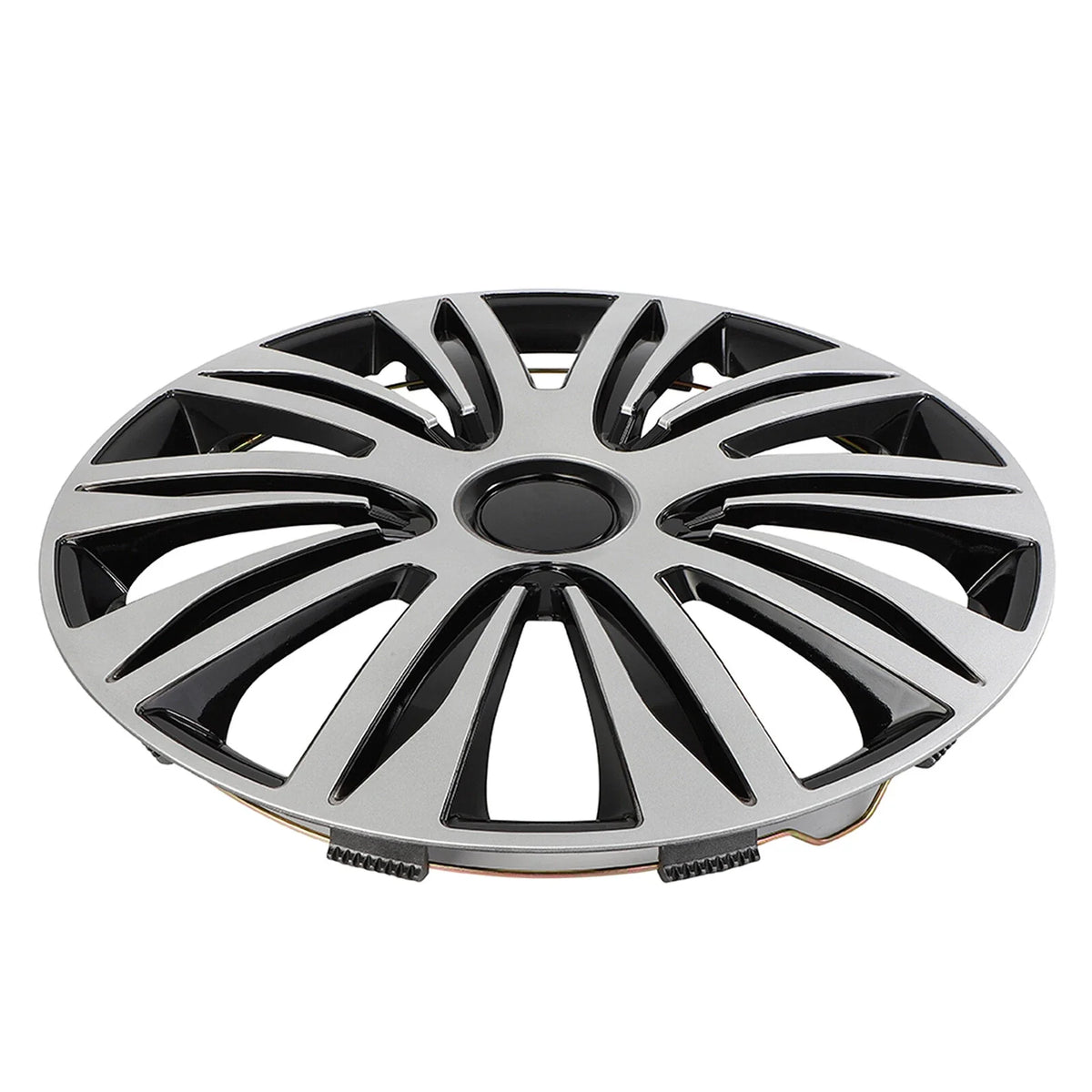 Set of 4 Wheel Covers for R17 Tire & Rim (Black & Silver)