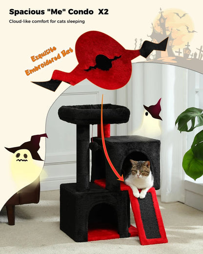 Cat Tree for PAWZ Road Gothic (30 Inches) Black & Red