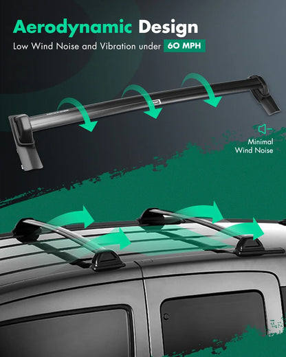 Set of 2 Roof Rack Cross Bars for Honda Element (2003–2011)
