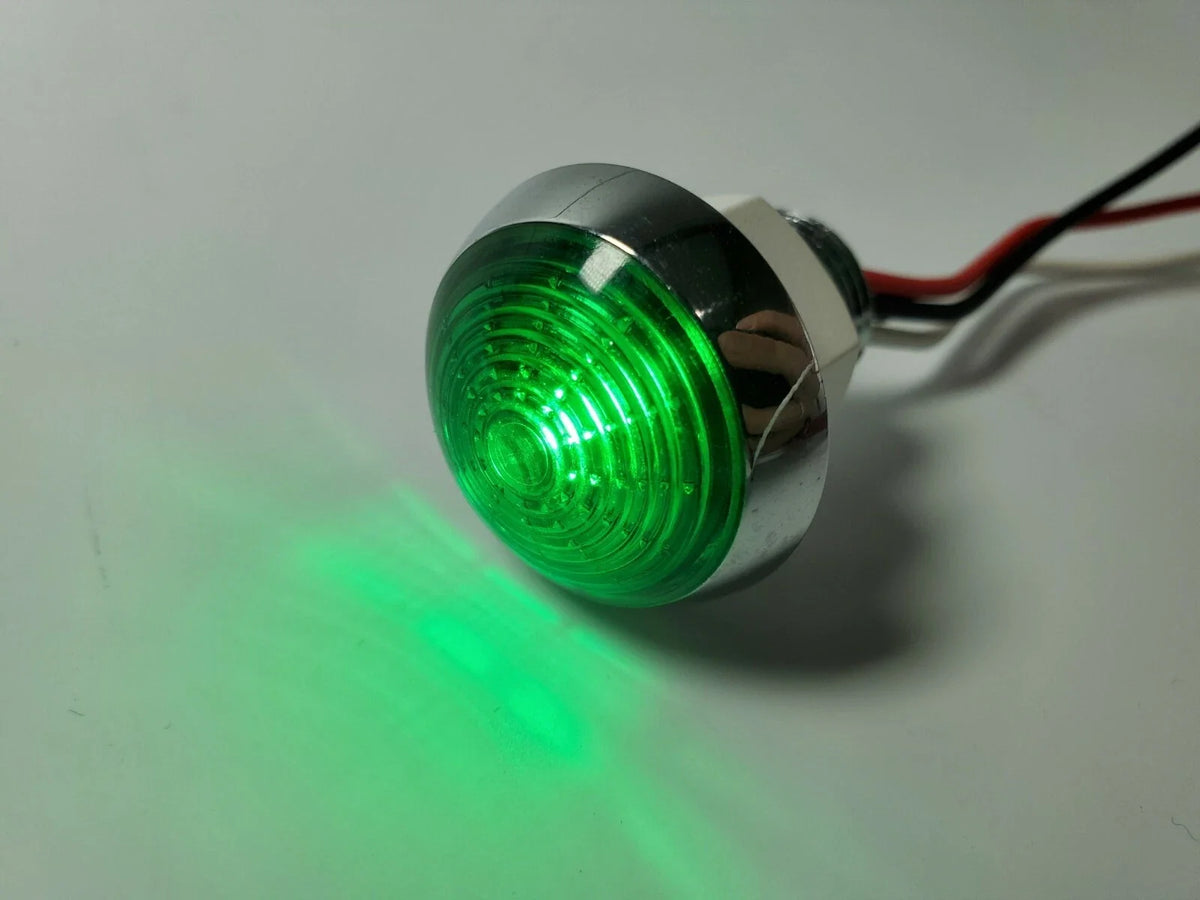 1-1/4in Dual Function Green LED Marker Light for Mini Moon Chrome (1)