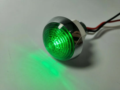 1-1/4in Dual Function Green LED Marker Light for Mini Moon Chrome (1)