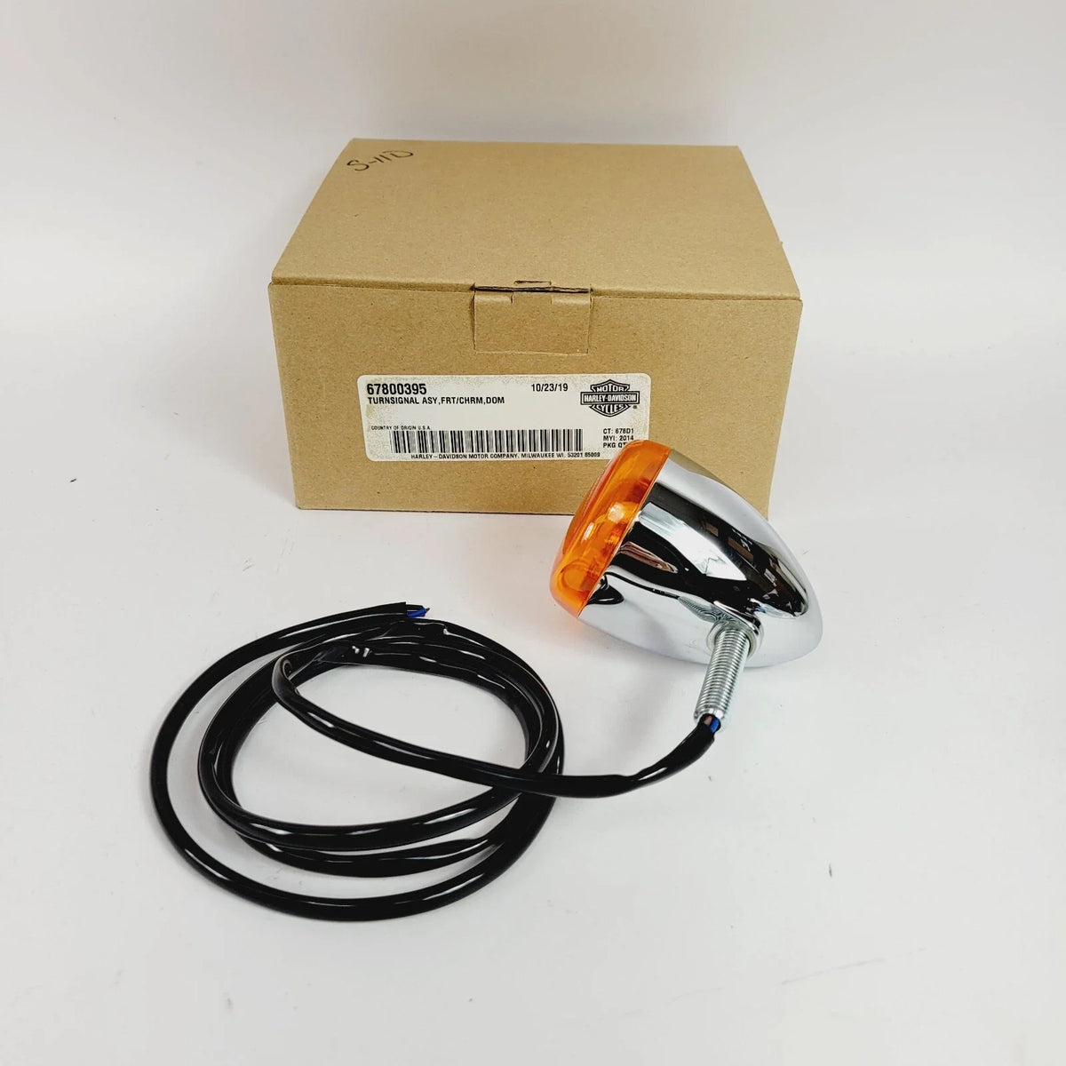 Chrome Front Turn Signal Assembly for Harley-Davidson Sportster (OEM 67800395)