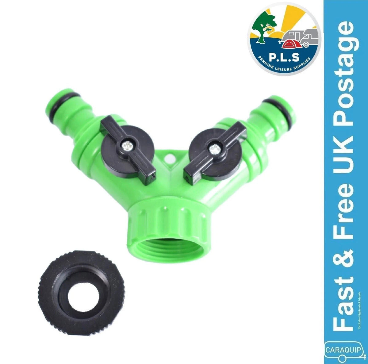2X PLS Tap Hose 2 Way Splitter Connector for Garden Watering ES2330
