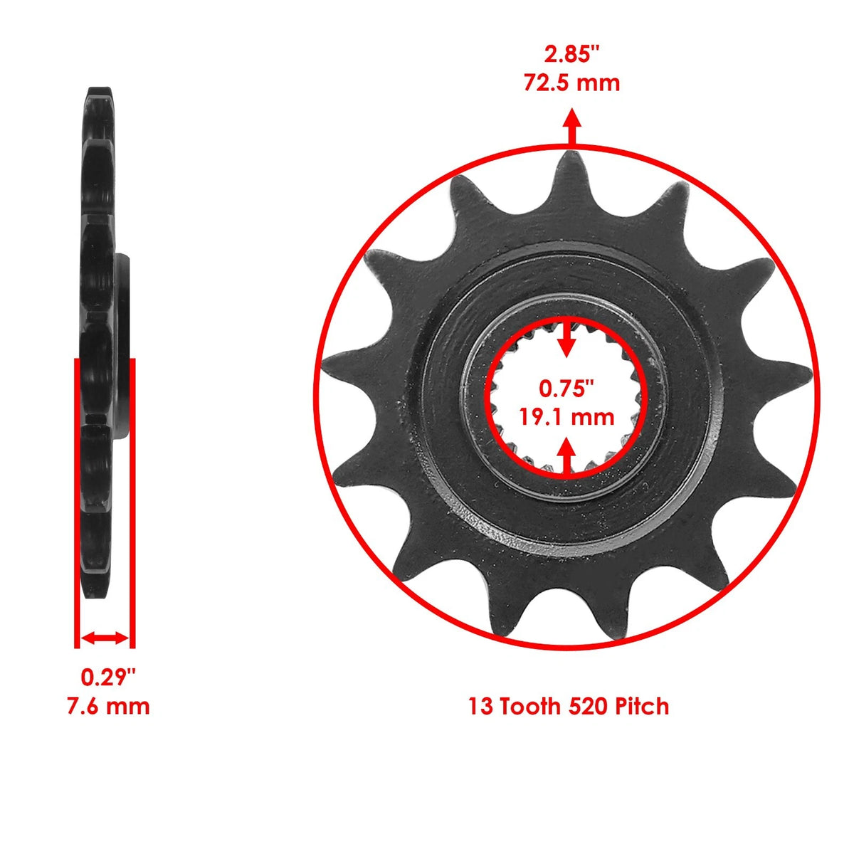 Celox Drive Chain and Sprocket Kit for Honda CRF250R (2004–2009) EG1787CH106XO