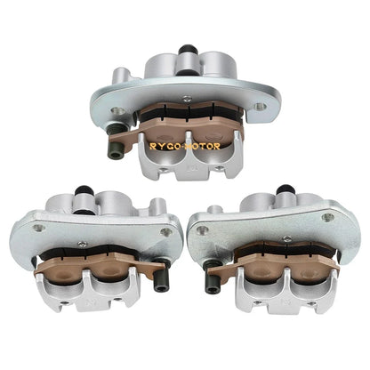 Front & Rear Brake Calipers w/Pads for Can-Am Commander 800 800R (2011–2020)