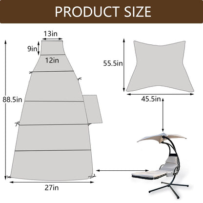 Outdoor Hanging Lounge Chair for (90"x29"x1")