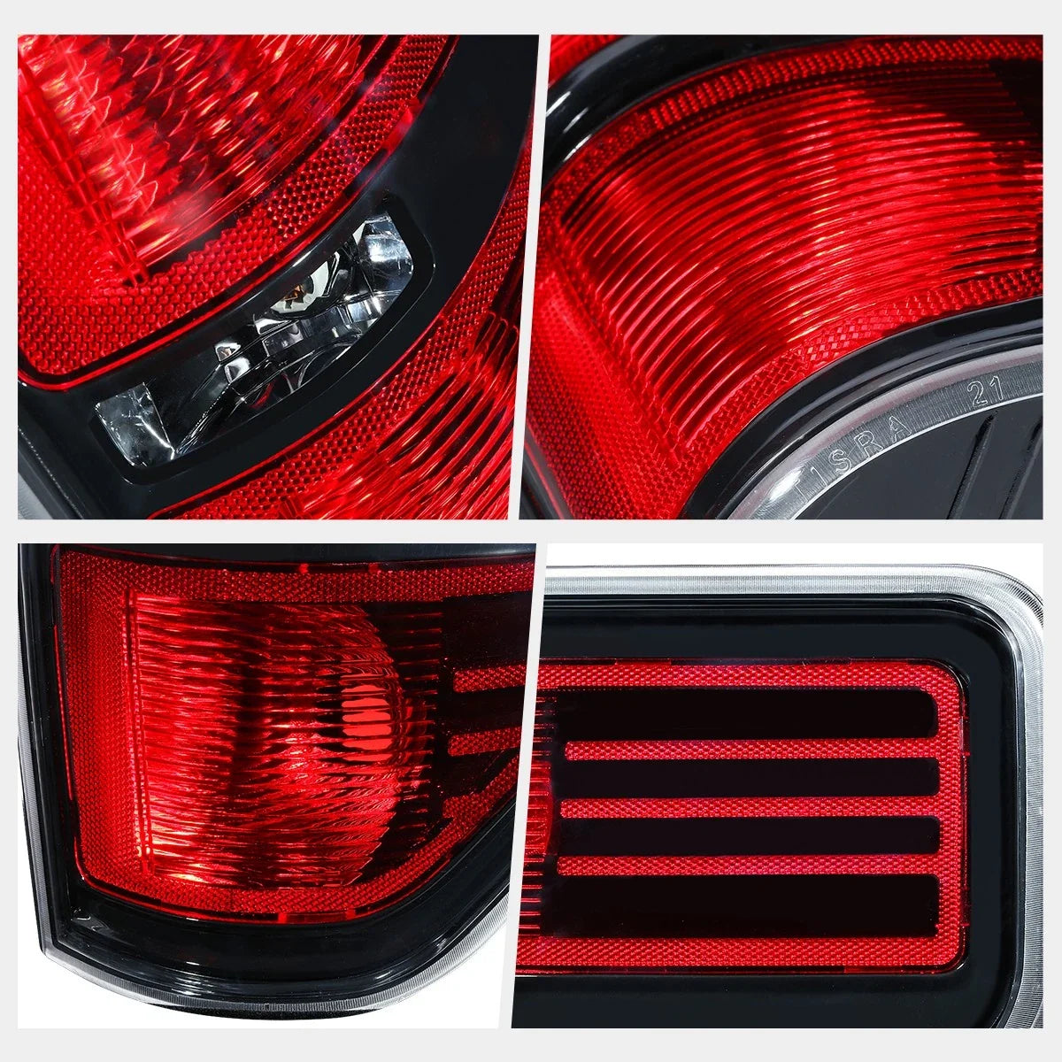 Pair Red Lens Tail Brake Light Stop Lamp for Ford F-150 (2009–2014)
