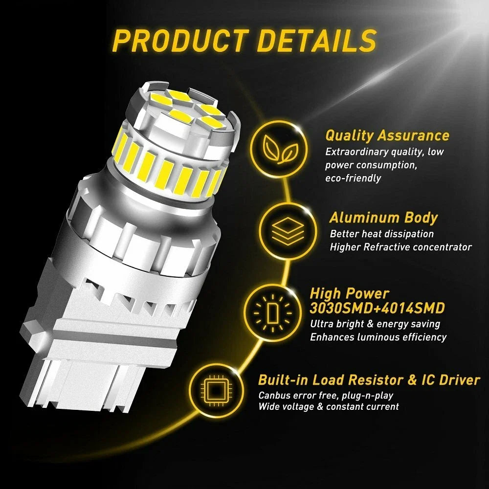 Set of 4 AUXITO 3157 LED Backup Reverse Turn Signal Light Bulbs for Vehicles